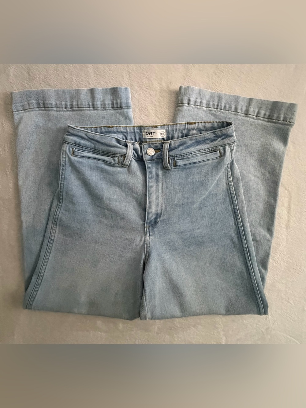 Oat New York Light Blue Wide-Leg Jeans